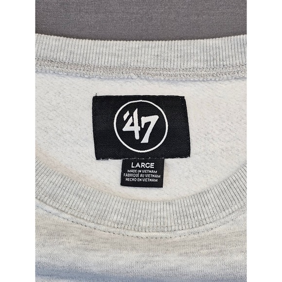 47 Brand Pittsburgh Steelers Light Gray Crewneck Sweatshirt Size Large - Picture 2 of 6